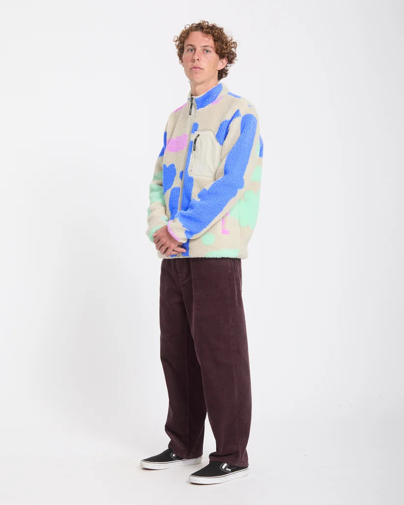 Volcom Carrau Fuzzar Zip Sherpa Jacket – Multi