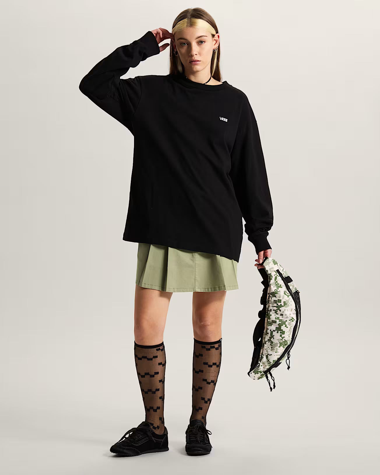 👗 Vans Authentic Chino Mini Skirt – Minigonna in Cotone Biologico - Green