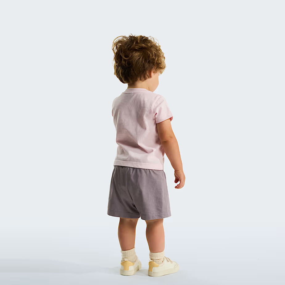 👶 The North Face Set NSE Box Play Regular con Pantaloncini da Neonato - Pale Blossom-Transcendent Grey