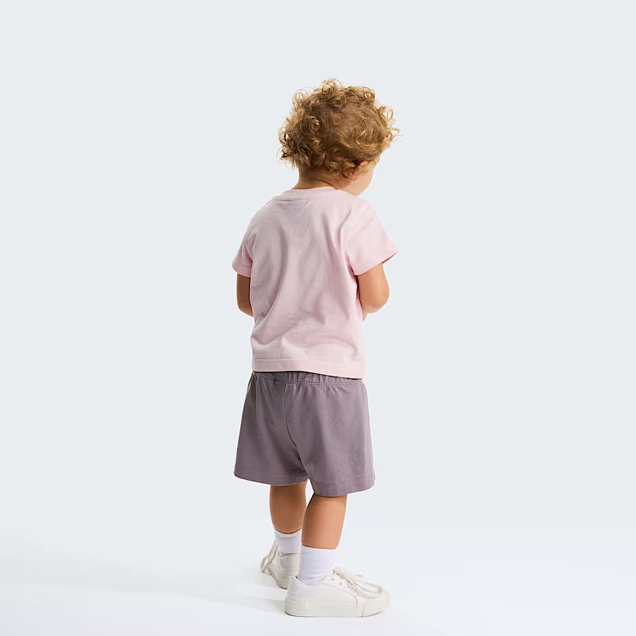 👶 The North Face Set NSE Box Play Regular con Pantaloncini da Neonato - Pale Blossom-Transcendent Grey