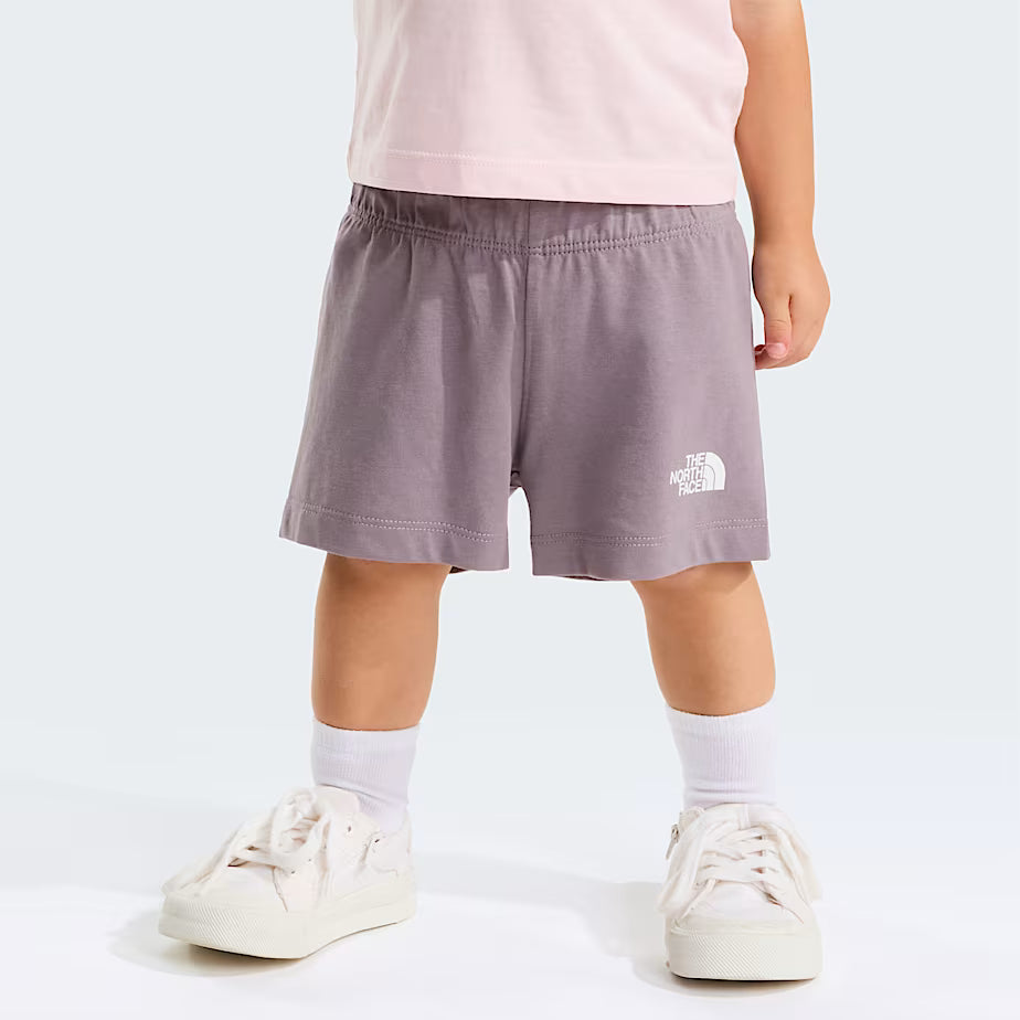 👶 The North Face Set NSE Box Play Regular con Pantaloncini da Neonato - Pale Blossom-Transcendent Grey
