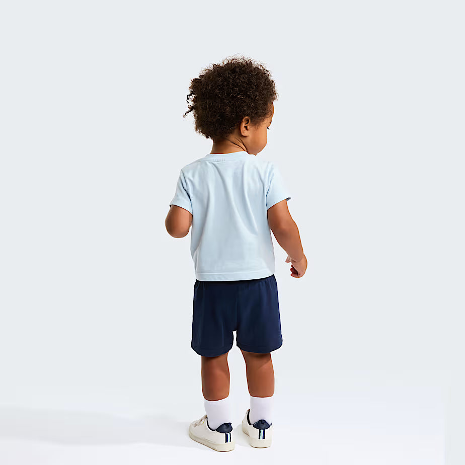 👶 The North Face Set NSE Box Play Regular con Pantaloncini da Neonato - Polar Haze-Summit Navy