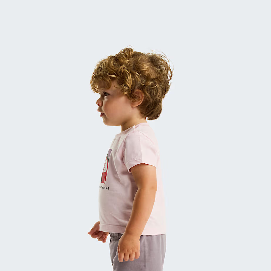 👶 The North Face Set NSE Box Play Regular con Pantaloncini da Neonato - Pale Blossom-Transcendent Grey
