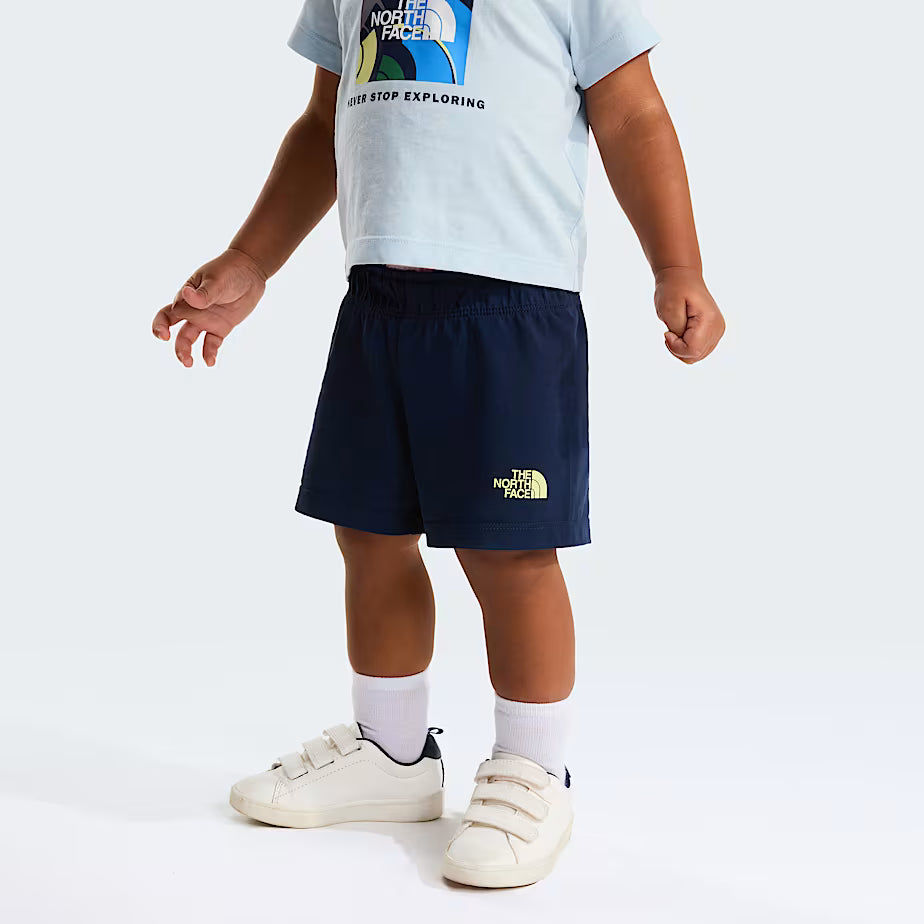 👶 The North Face Set NSE Box Play Regular con Pantaloncini da Neonato - Polar Haze-Summit Navy