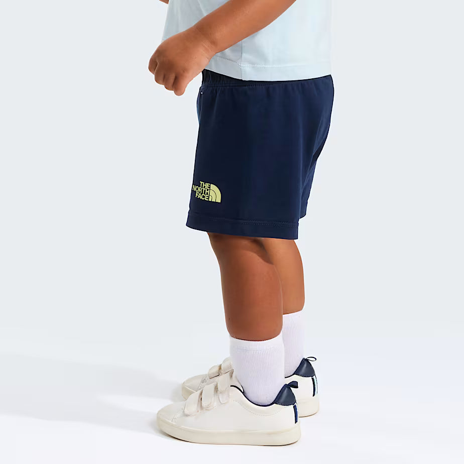 👶 The North Face Set NSE Box Play Regular con Pantaloncini da Neonato - Polar Haze-Summit Navy