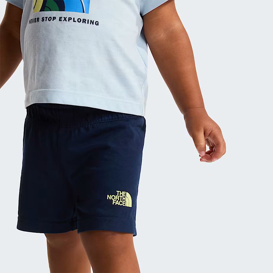 👶 The North Face Set NSE Box Play Regular con Pantaloncini da Neonato - Polar Haze-Summit Navy