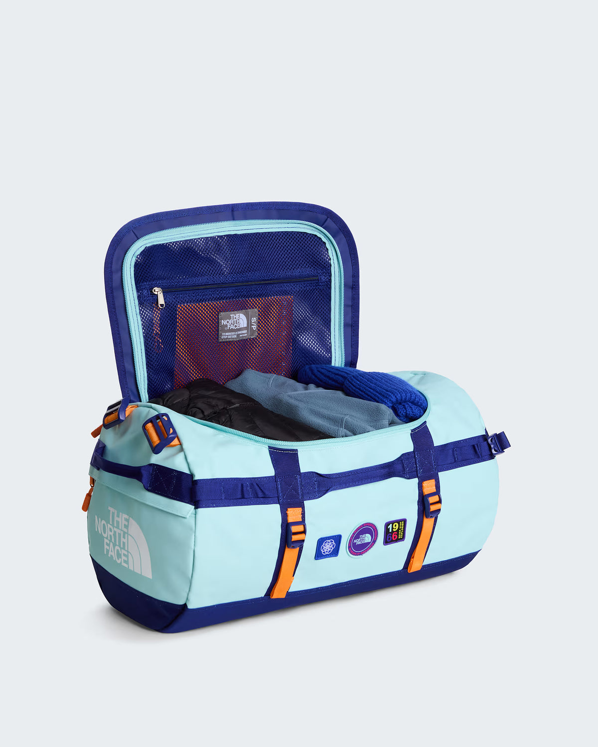 Borsone THE NORTH FACE Base Camp Duffel - S - Canal Blue-Bold Blue-Papaya