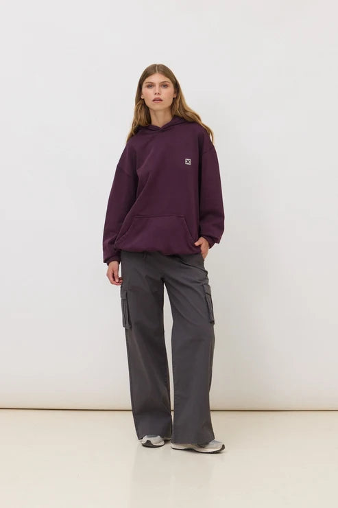 Blue Banana Cherry Pike Hoodie Unisex – Felpa Oversize Effetto Lavato 400 GSM