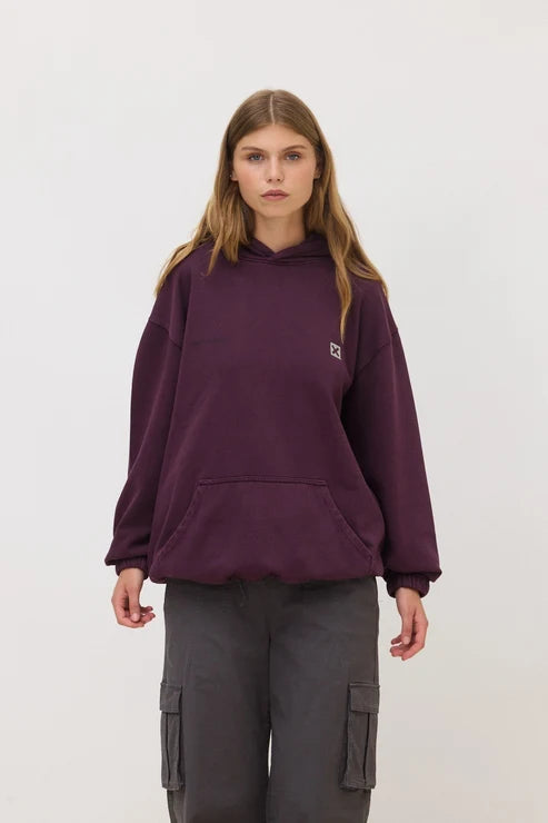 Blue Banana Cherry Pike Hoodie Unisex – Felpa Oversize Effetto Lavato 400 GSM