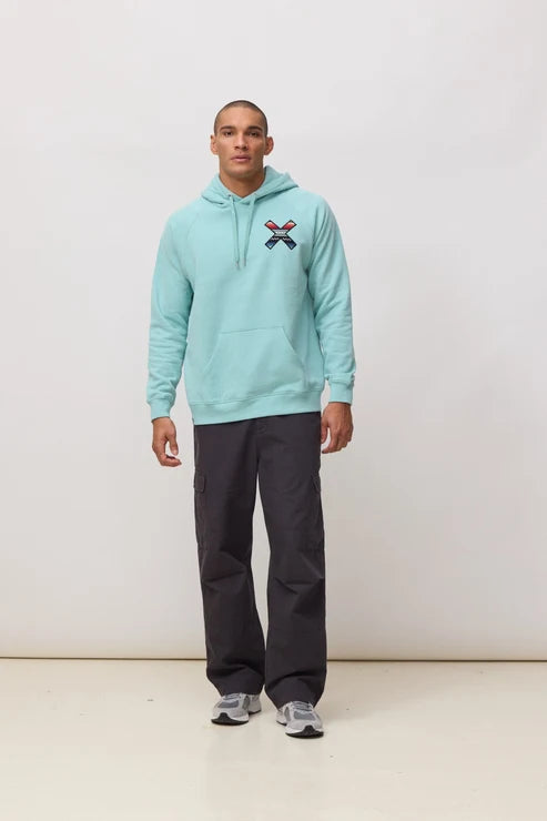 Felpa con Cappuccio in Cotone Biologico Blue Banana Unisex - Acqua
