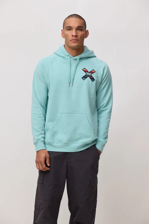 Felpa con Cappuccio in Cotone Biologico Blue Banana Unisex - Acqua