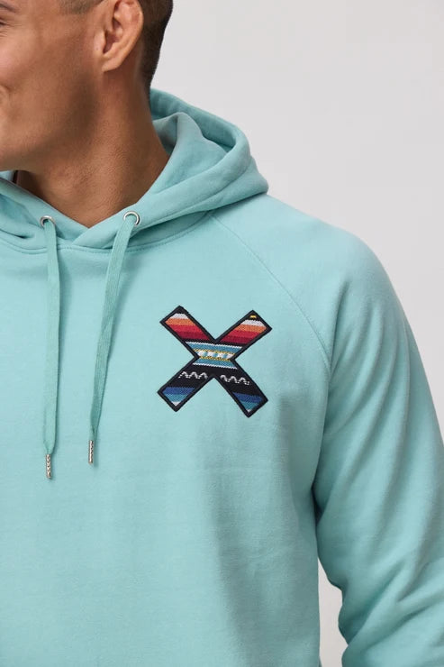 Felpa con Cappuccio in Cotone Biologico Blue Banana Unisex - Acqua