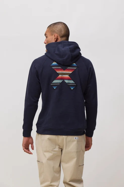 Felpa con Cappuccio in Cotone Biologico Blue Banana - Navy