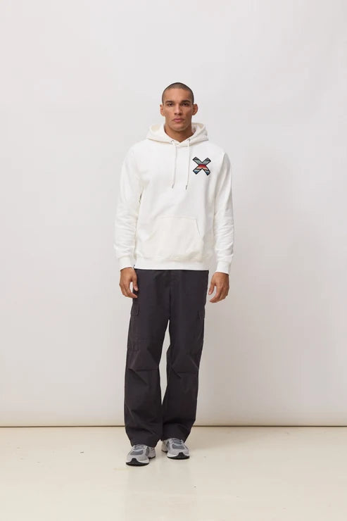 Felpa con Cappuccio in Cotone Biologico Blue Banana - Off-White