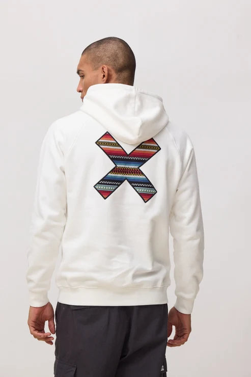 Felpa con Cappuccio in Cotone Biologico Blue Banana - Off-White