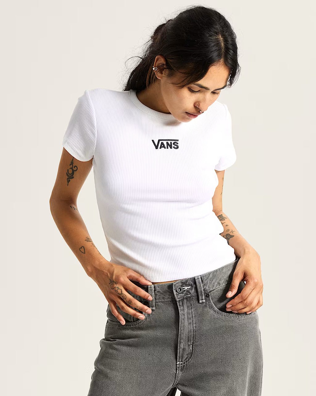 Vans Cameron T-Shirt Donna - White