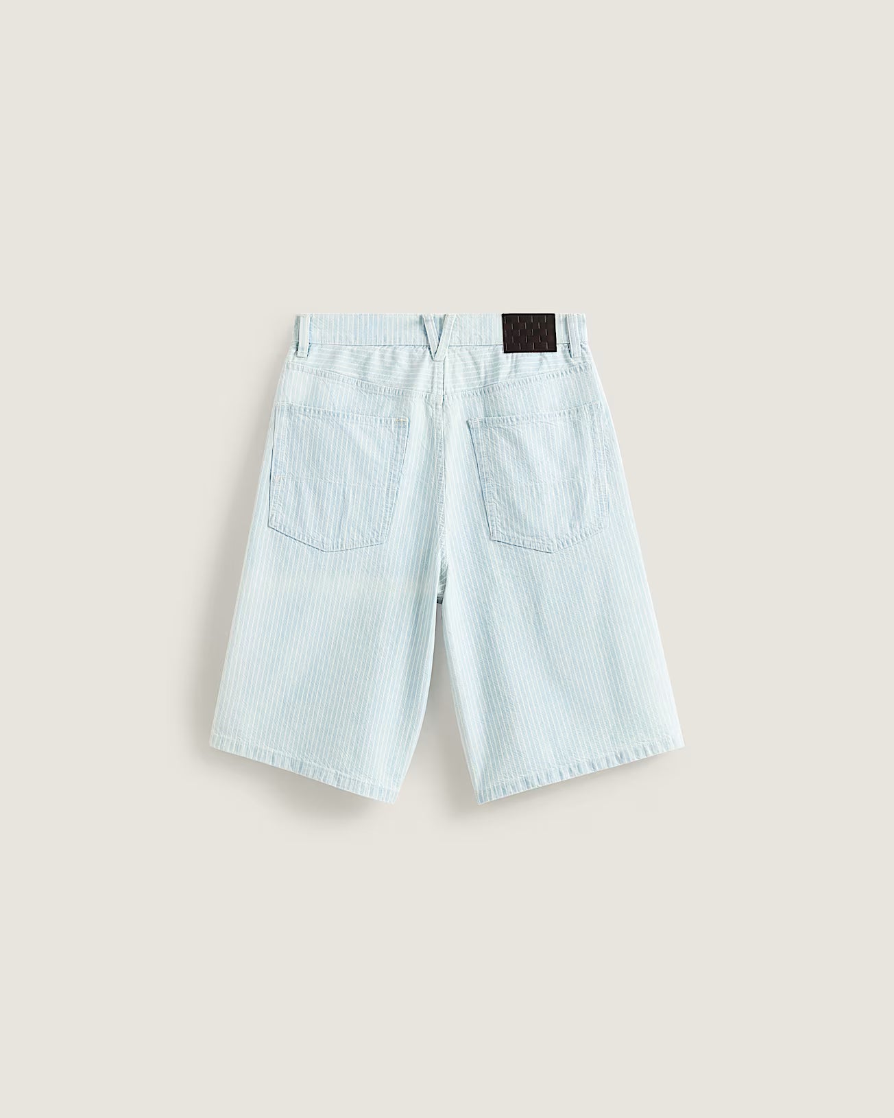 🩳 Vans Pantaloncini Baggy in Denim Check-5  Light Blue Stripe
