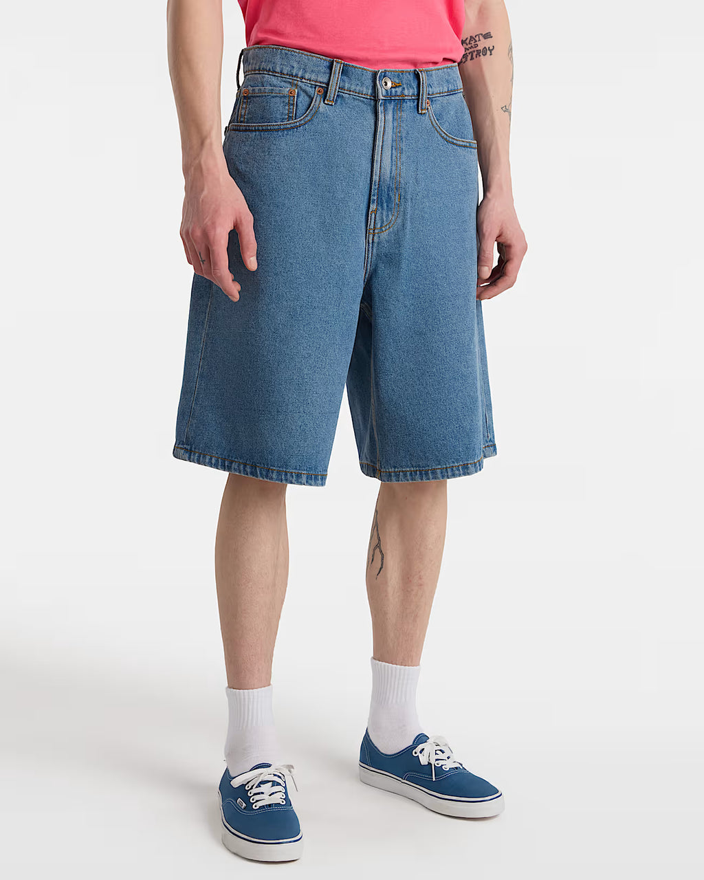 🩳 Vans Pantaloncini Baggy in Denim Check-5 Blu