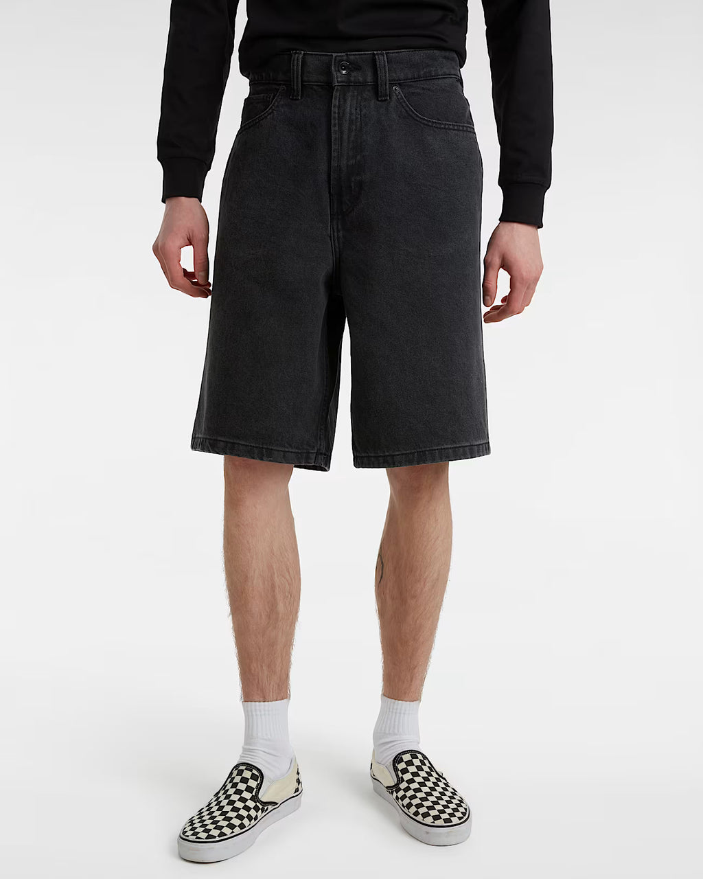 🩳 Vans Pantaloncini Baggy in Denim Check-5 - Black