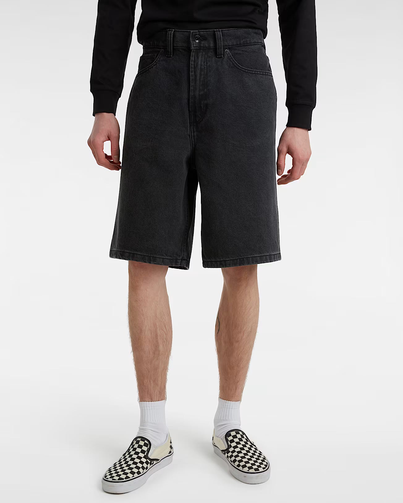 🩳 Vans Pantaloncini Baggy in Denim Check-5 - Black