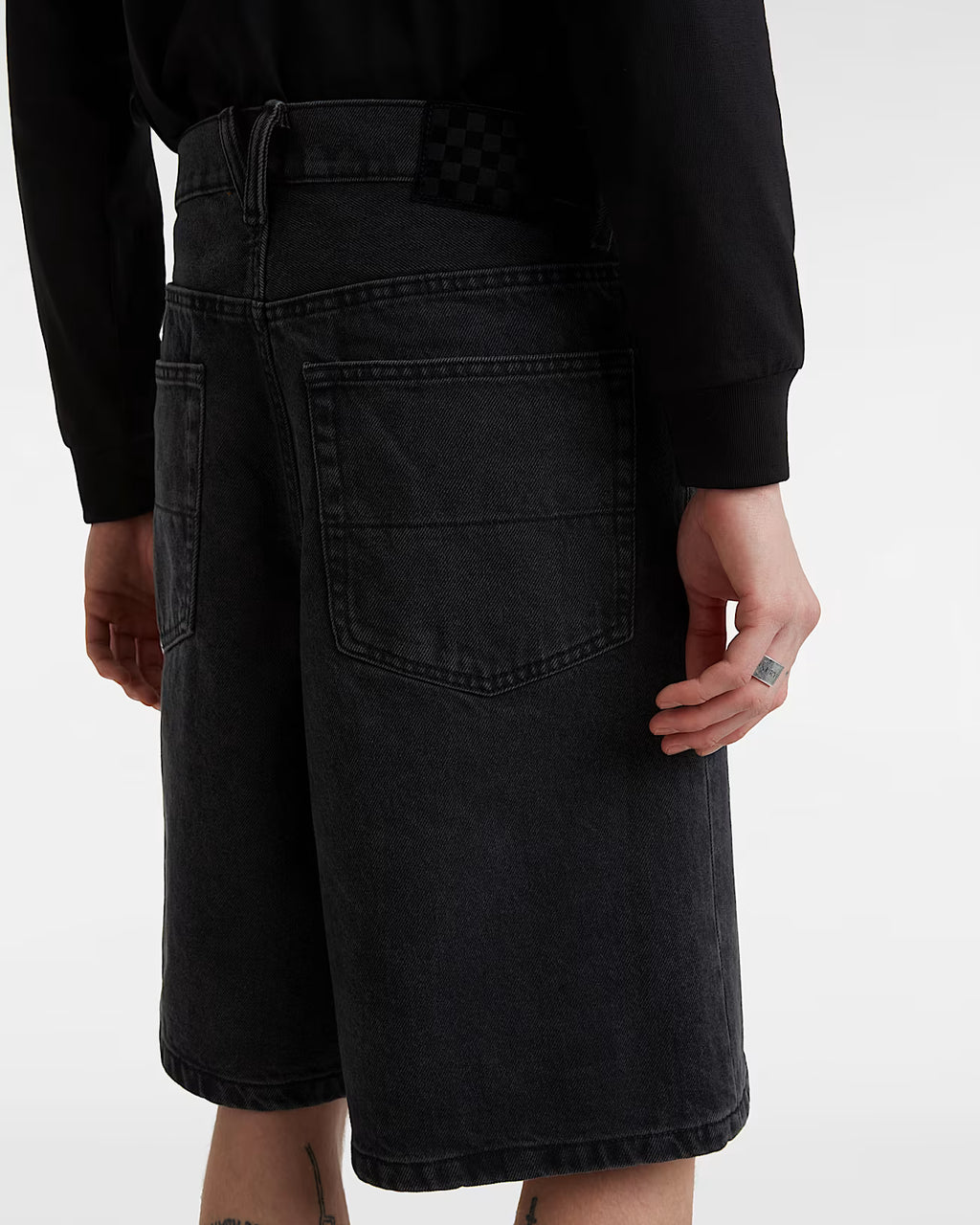 🩳 Vans Pantaloncini Baggy in Denim Check-5 - Black
