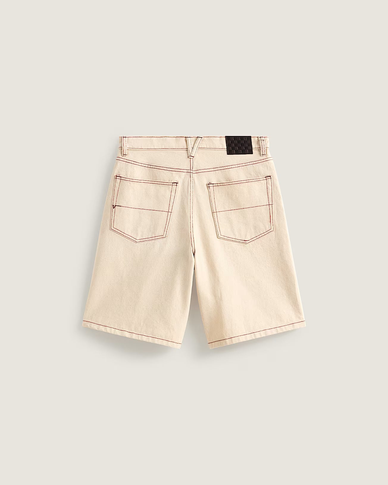 🩳 Vans Pantaloncini Baggy in Denim Check-5 - Bianco