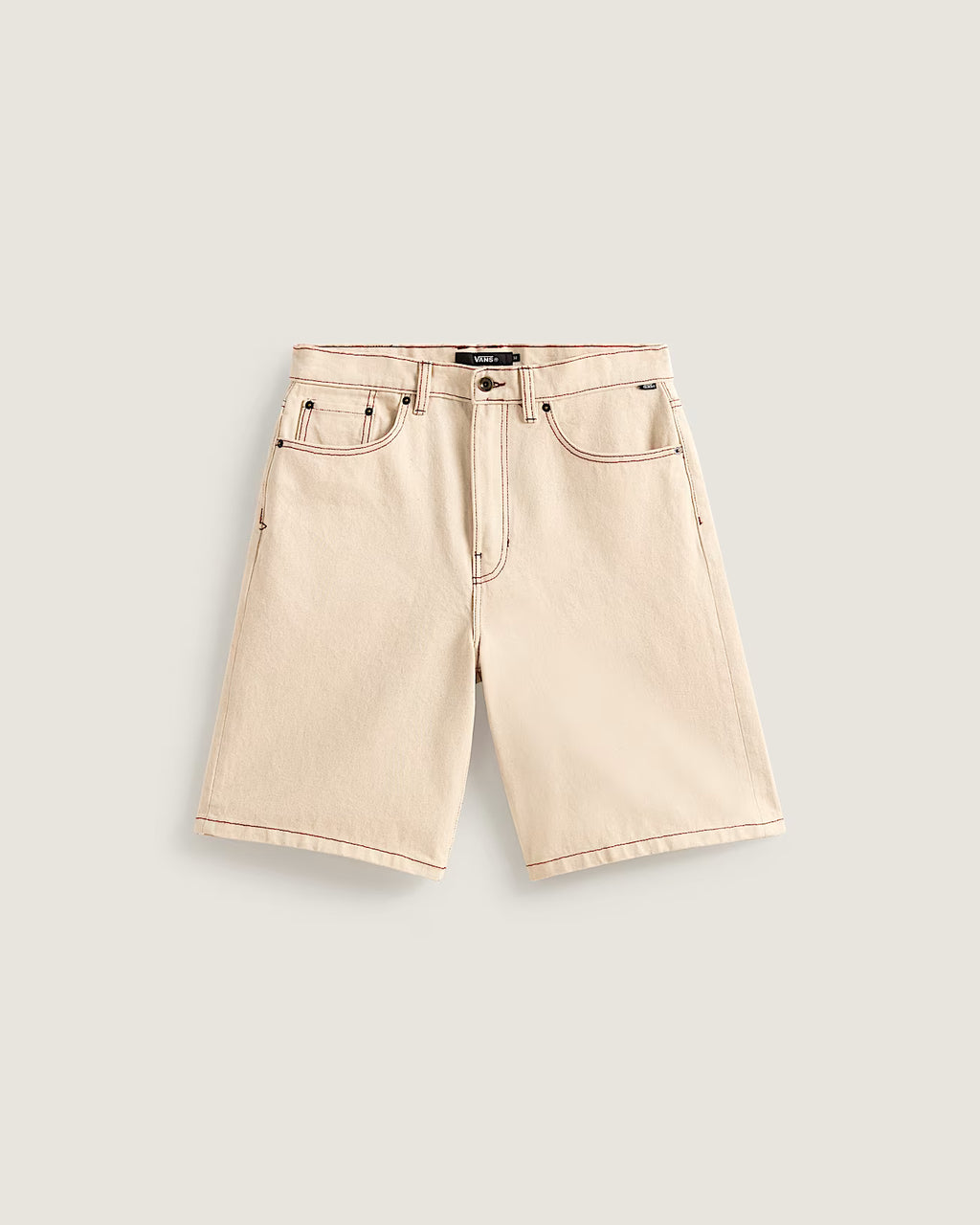 🩳 Vans Pantaloncini Baggy in Denim Check-5 - Bianco