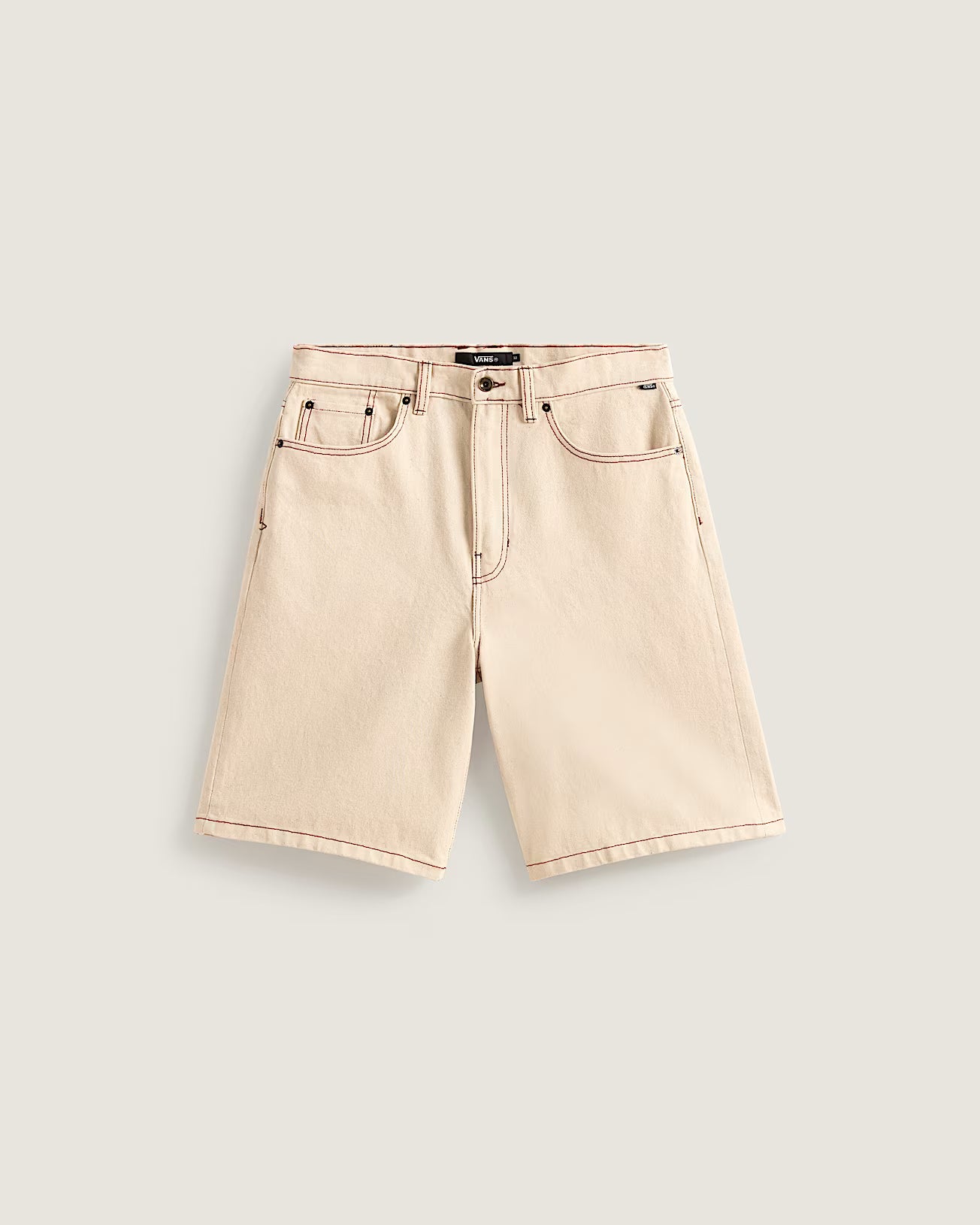 🩳 Vans Pantaloncini Baggy in Denim Check-5 - Bianco