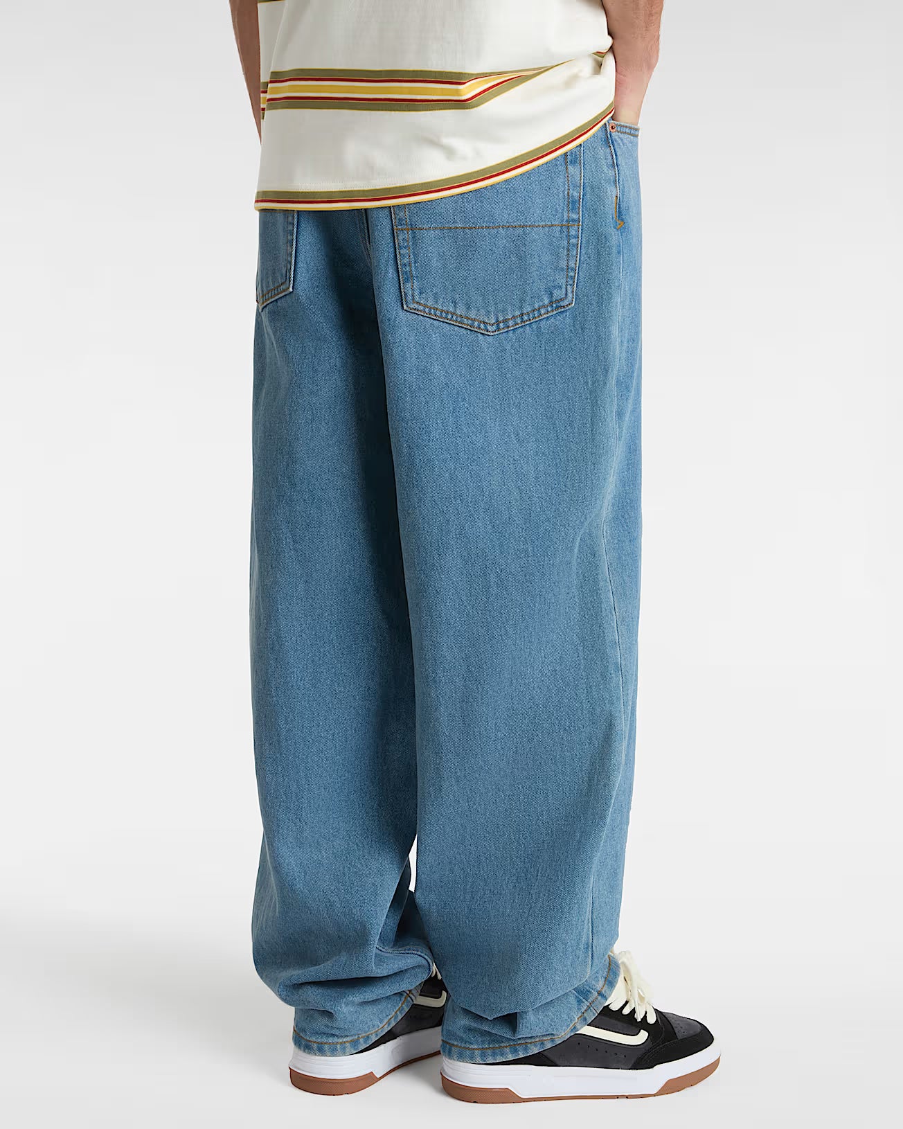Pantaloni VANS Baggy in Denim Check-5 - DENIM BLUE