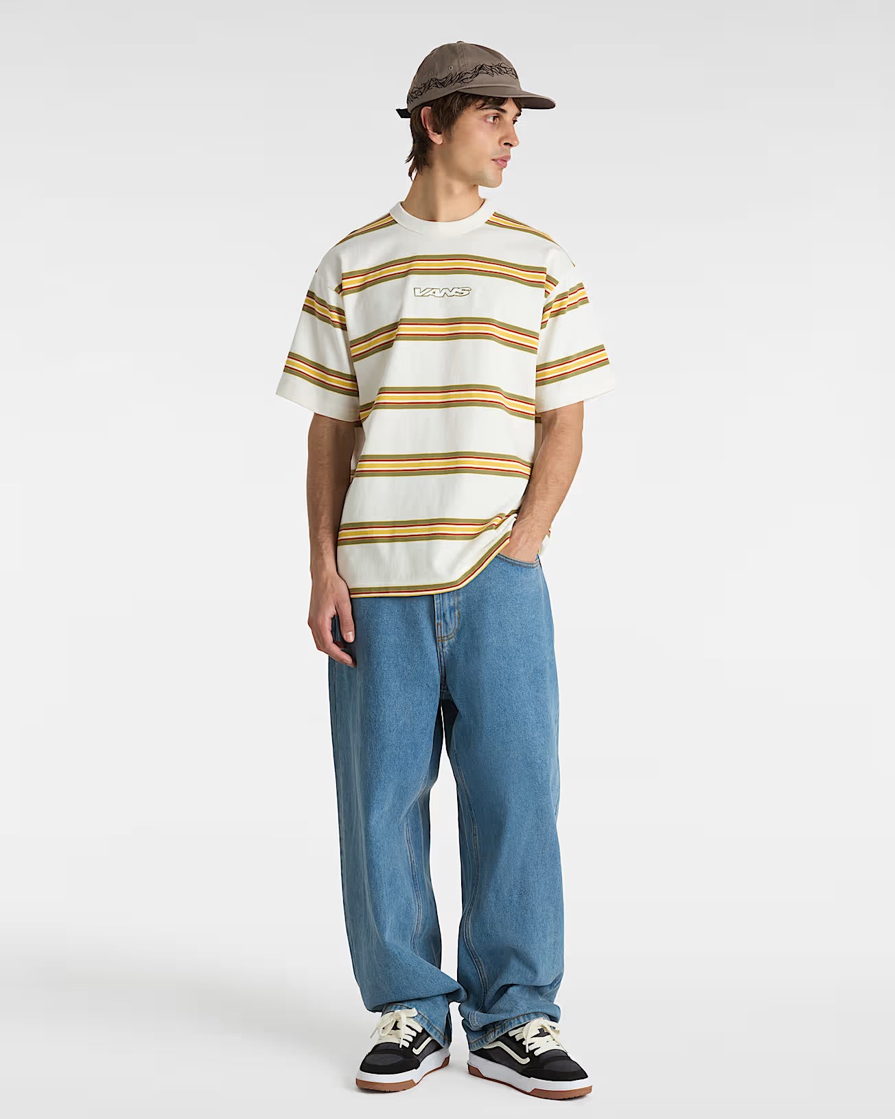 Pantaloni VANS Baggy in Denim Check-5 - DENIM BLUE