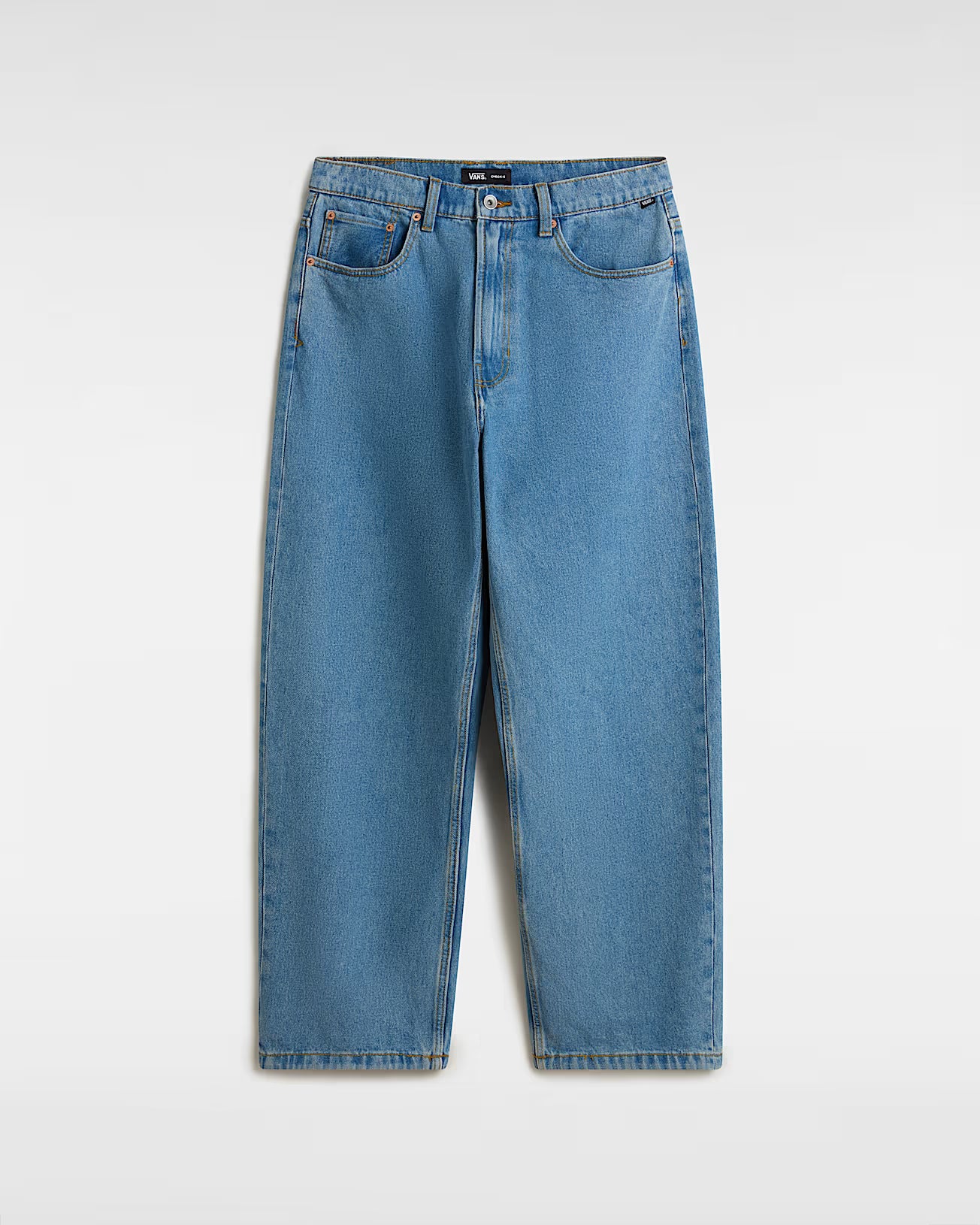 Pantaloni VANS Baggy in Denim Check-5 - DENIM BLUE