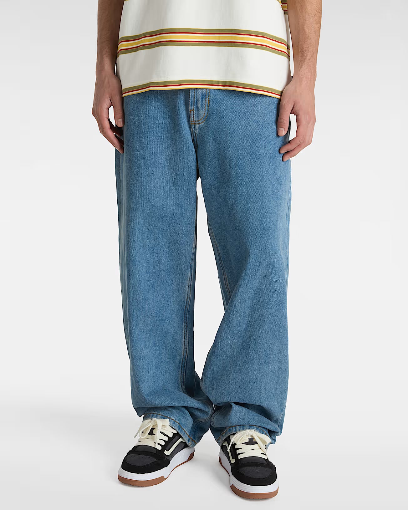 VANS Baggy Denim Check-5 Pants - DENIM BLUE