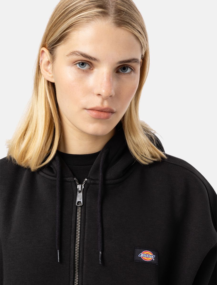 Felpa con Cappuccio da Donna DICKIES Oakport Zip - NERO