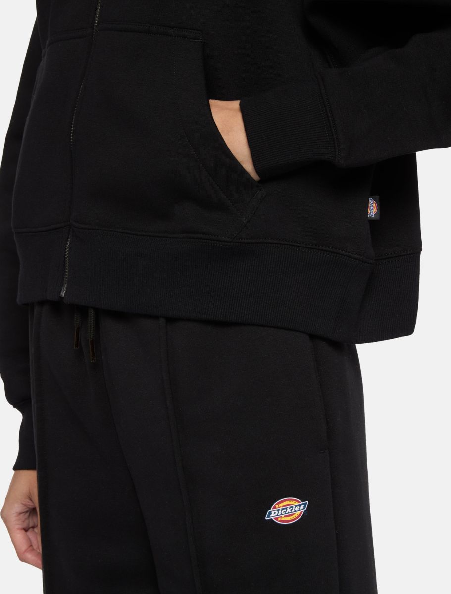 Felpa con Cappuccio da Donna DICKIES Oakport Zip - NERO