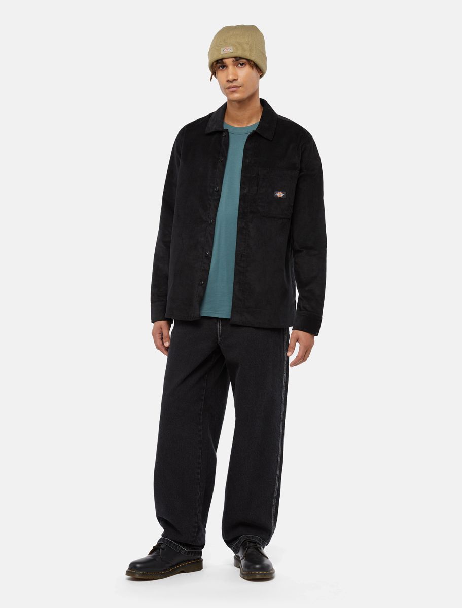 DICKIES Corduroy Shirt - BLACK