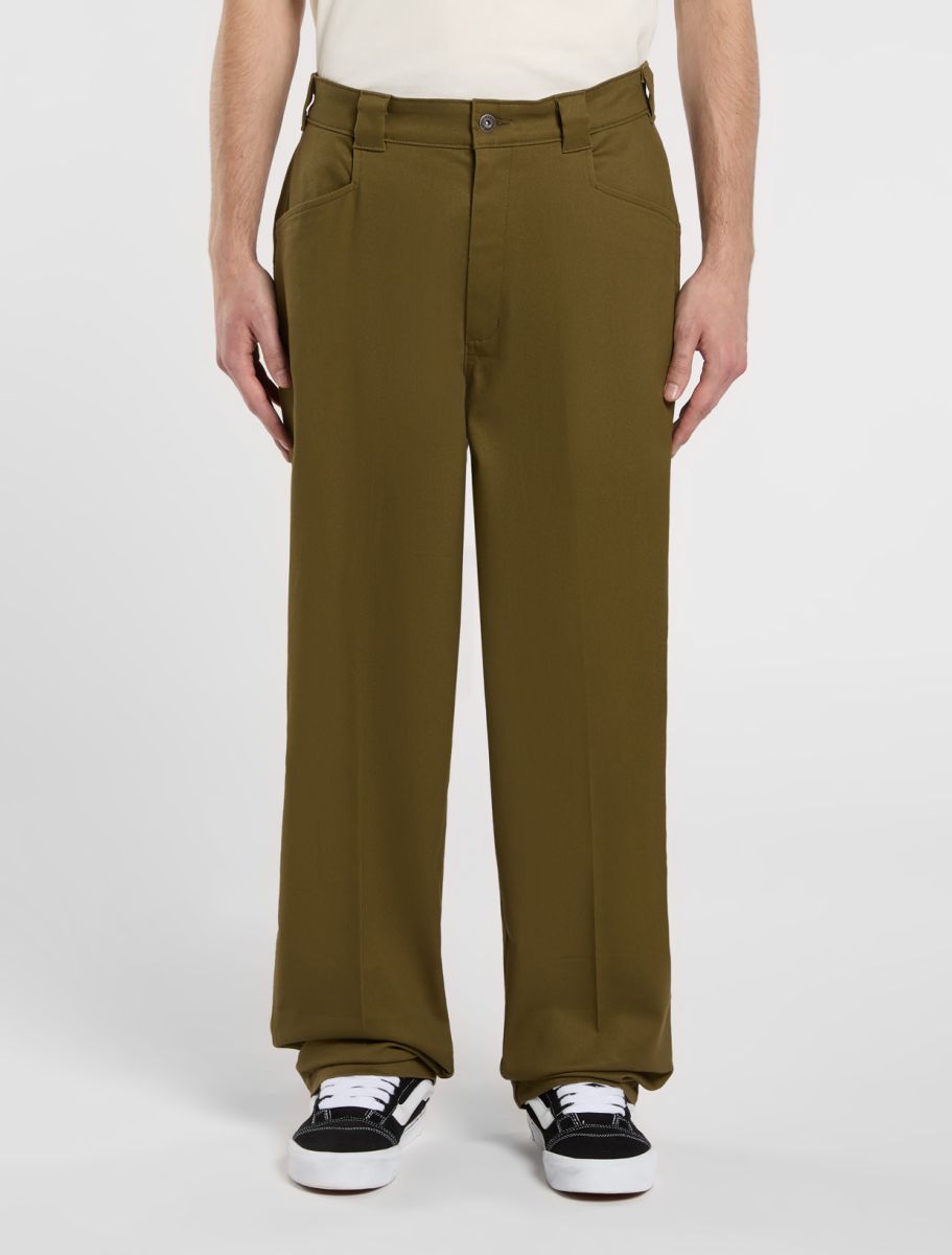 Mike Anderson relaxed twill trousers – DICKIES - DARK OLIVE