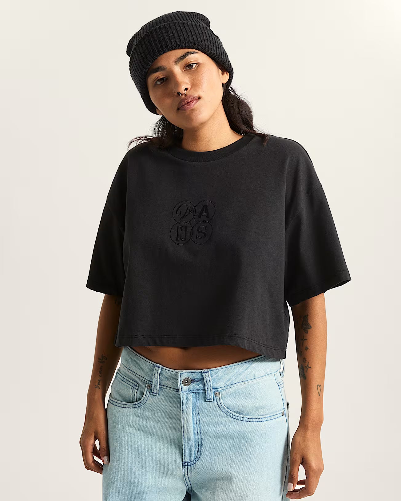 Vans Ellipse Relax Crop SS – T-Shirt  Relaxed Fit - Black