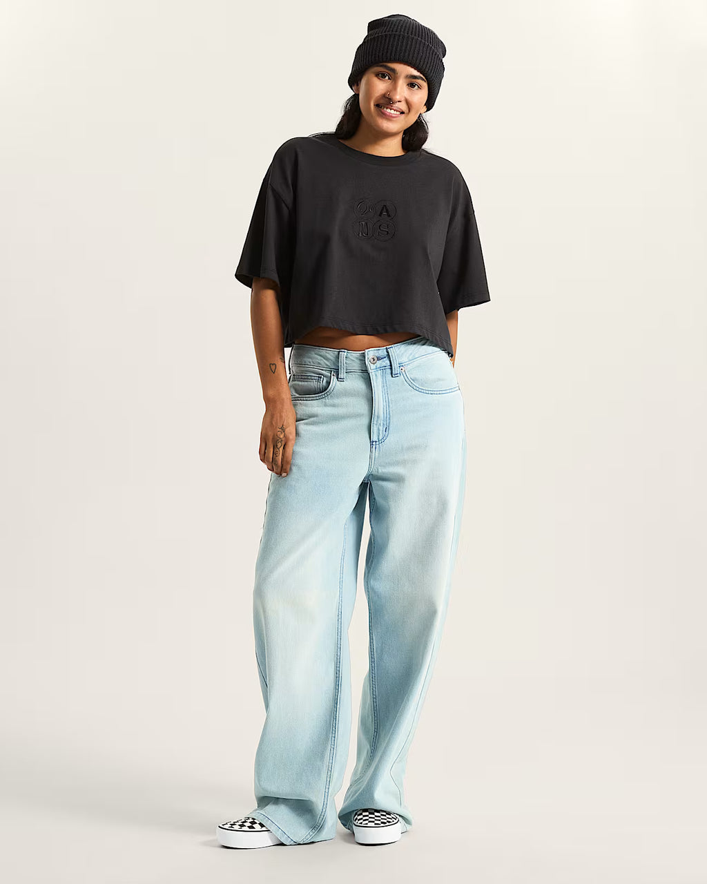 Vans Ellipse Relax Crop SS – T-Shirt  Relaxed Fit - Black