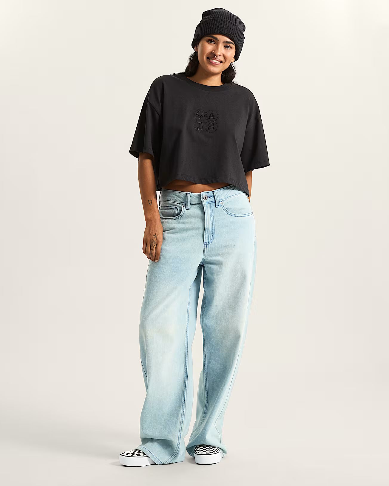 Vans Ellipse Relax Crop SS – T-Shirt  Relaxed Fit - Black