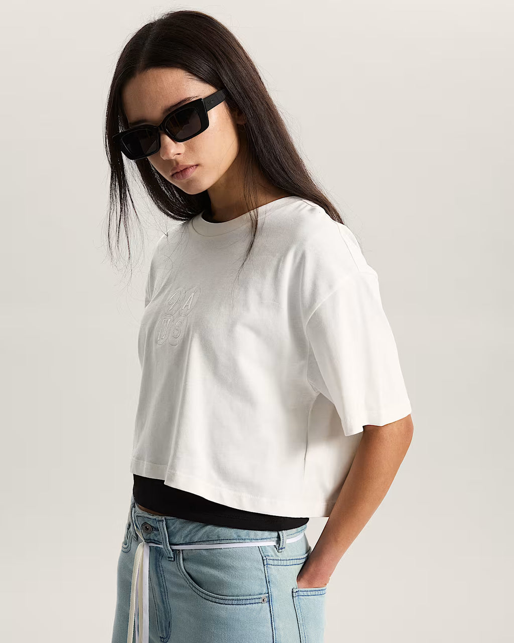 Vans Ellipse Relax Crop SS – T-Shirt  Relaxed Fit - Egret