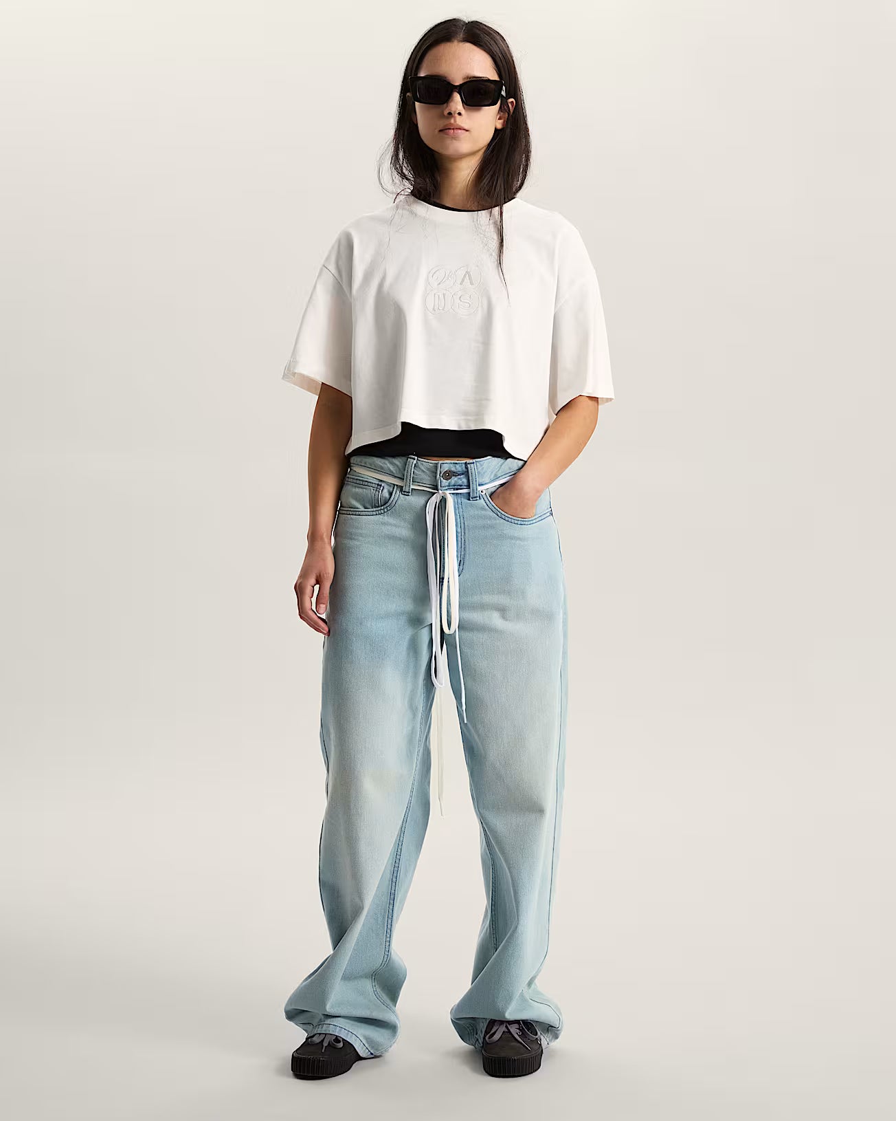 Vans Ellipse Relax Crop SS – T-Shirt  Relaxed Fit - Egret