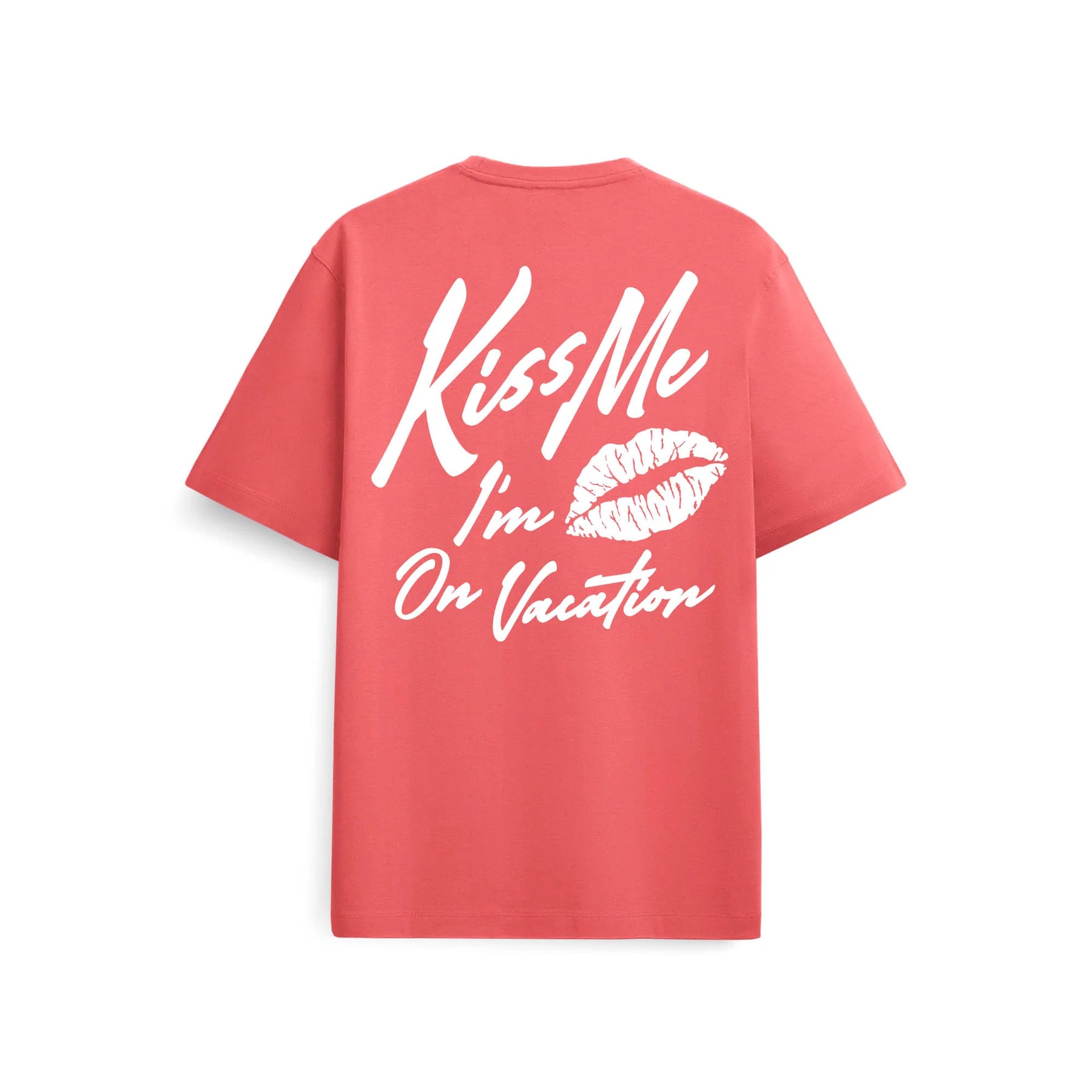 On Vacation Kiss Me T-shirt – CORAL