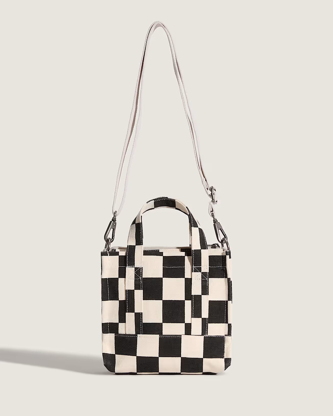 👜 Vans Lil Pergs Tote Bag – Mini Borsa Tote con Zip - Bianco