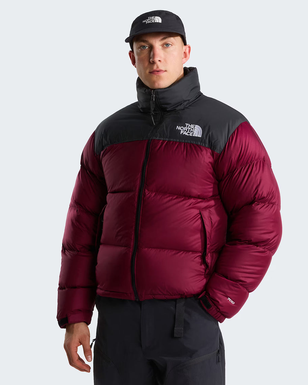 Piumino The North Face 1996 Retro Nuptse Jacket - Burgundy Crush-TNF Black