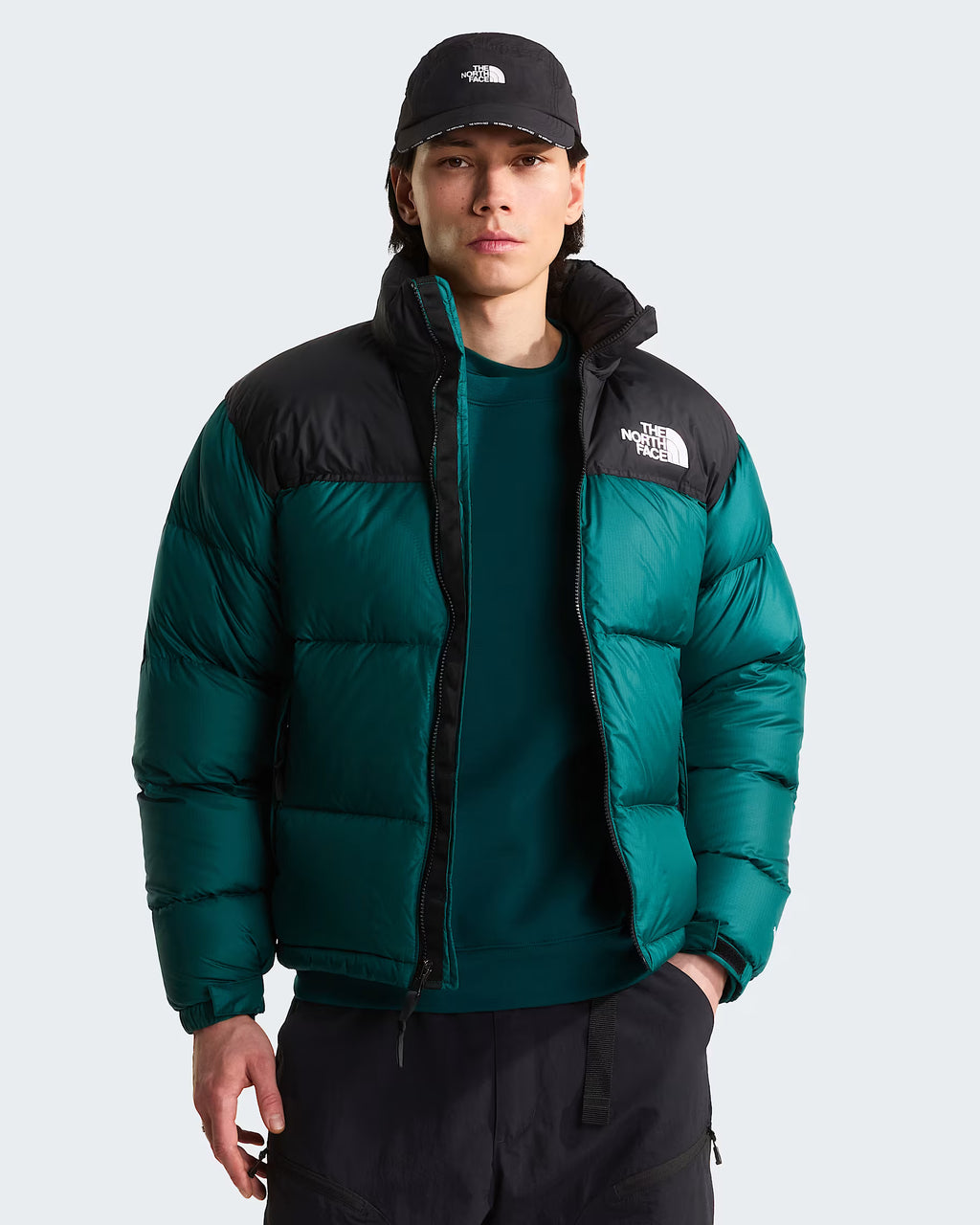 Piumino The North Face 1996 Retro Nuptse Jacket - Pacific Teal-TNF Black