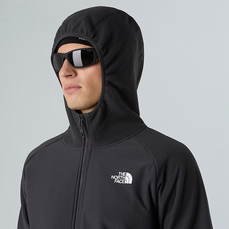Felpa in Pile THE NORTH FACE Glacier con Cappuccio - ASPHALT GREY