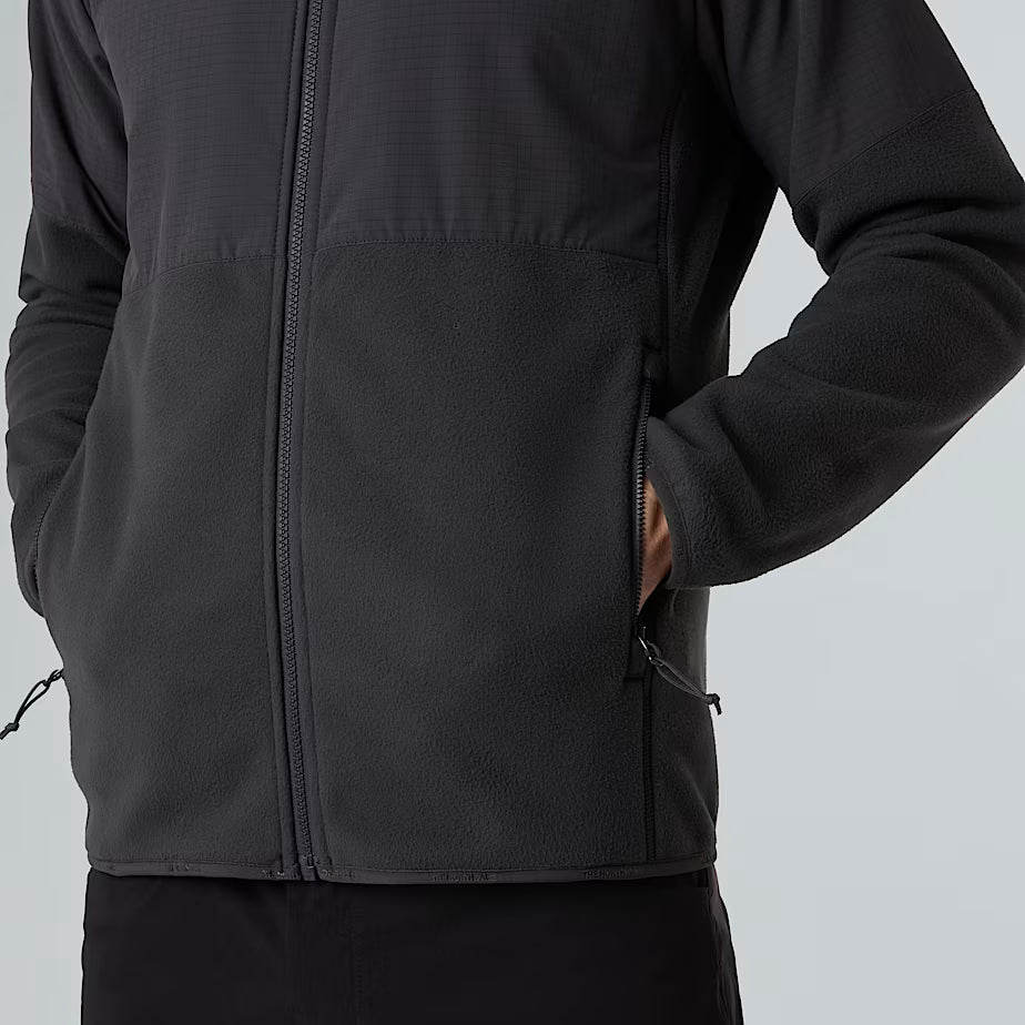 Felpa in Pile THE NORTH FACE Glacier con Cappuccio - ASPHALT GREY