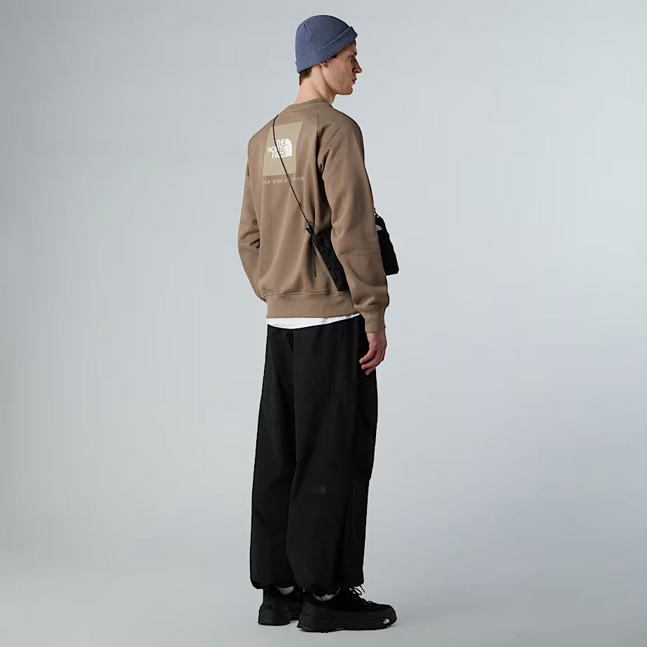 THE NORTH FACE NSE Raglan Box Sweatshirt for Men - MOCHA BROWN-MUSHROOM GRAY