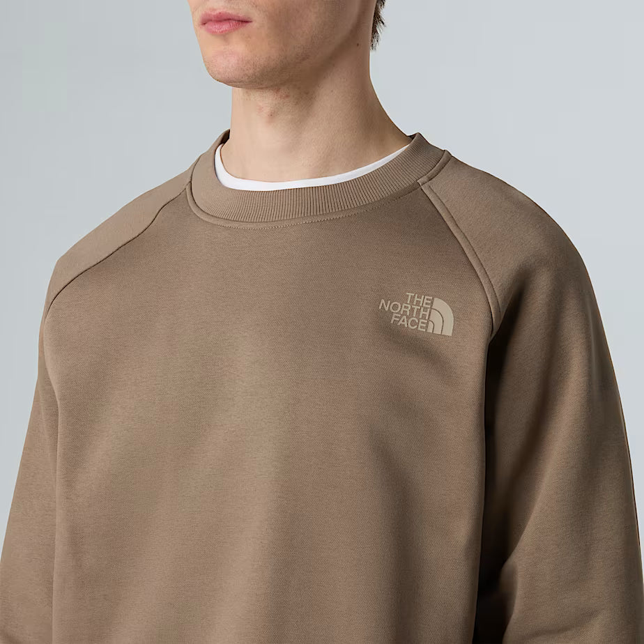 THE NORTH FACE NSE Raglan Box Sweatshirt for Men - MOCHA BROWN-MUSHROOM GRAY