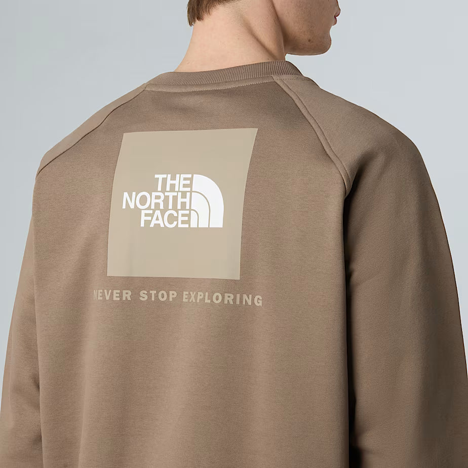 THE NORTH FACE NSE Raglan Box Sweatshirt for Men - MOCHA BROWN-MUSHROOM GRAY